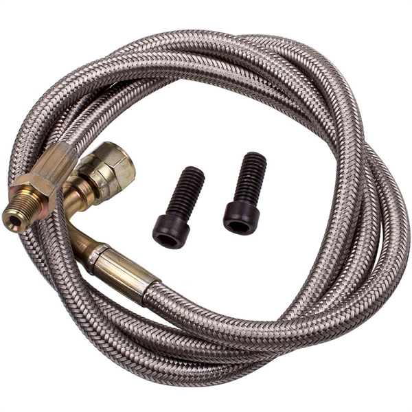 油管Oil Lines 1/8 NPT 41" INCH T3 T4 T04E T76 T60 Turbocharger BRAIDED OIL INLET FEED LINE-3