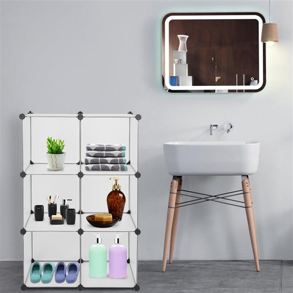 Cube Storage 6-Cube Closet Organizer Storage Shelves Cubes Organizer DIY Closet Cabinet White