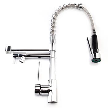 All Copper Kitchen Spring Double Outlet Faucet