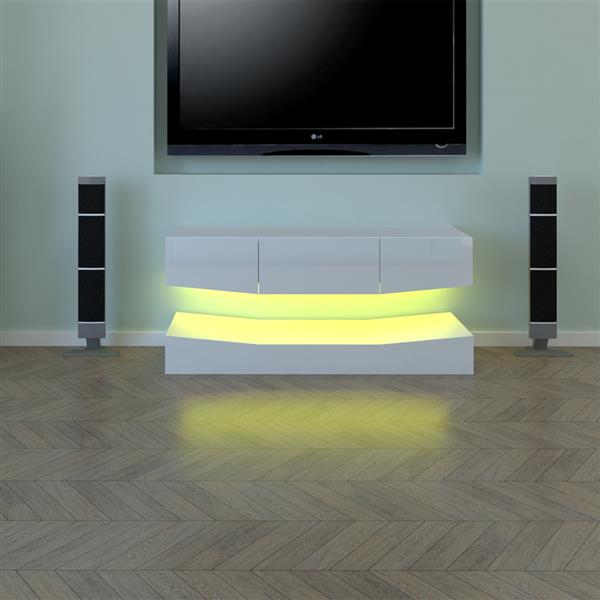 120cm LED TV Cabinet With Upper And Lower Wall White