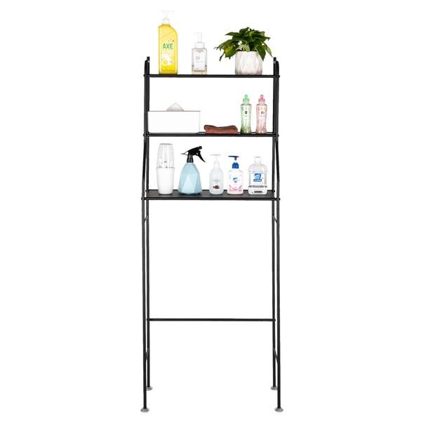 3-Tier The Toilet Bathroom Rack Black