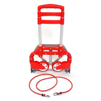 Portable Aluminium Cart Folding Dolly Push Truck Hand Collapsible Trolley Luggage Red