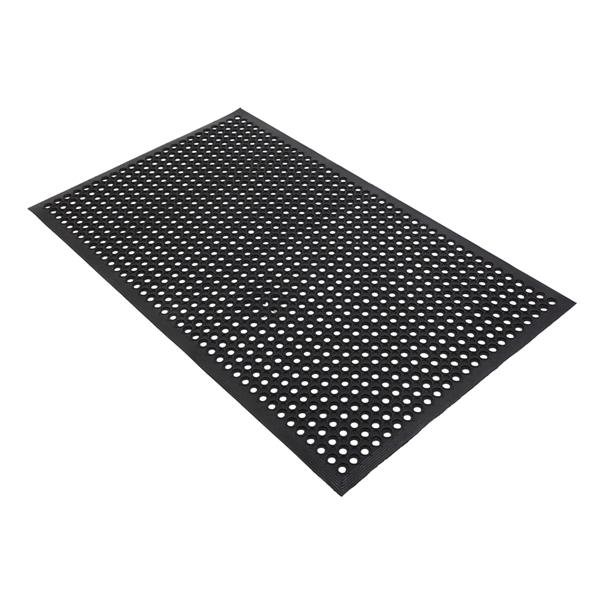 Bar Kitchen Industrial Multi-functional Anti-fatigue Drainage Rubber Non-slip Hexagonal Mat 150*90cm