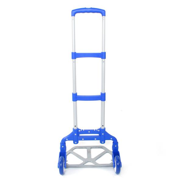 Portable Folding Collapsible Aluminum Cart Dolly Push Truck Trolley Blue 