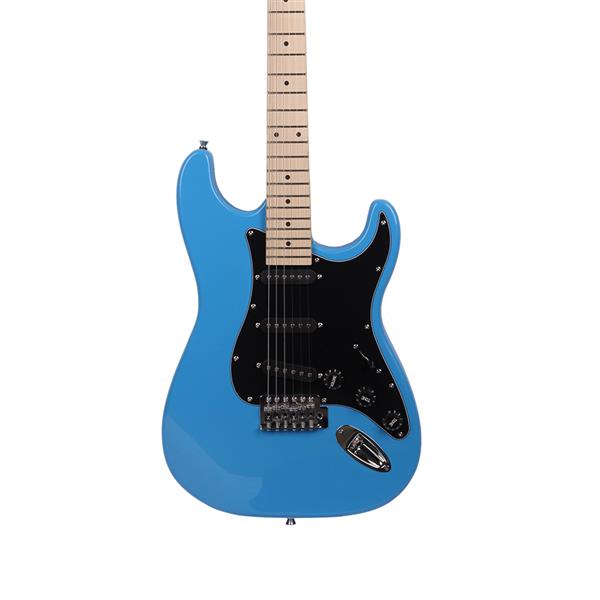 [Do Not Sell on Amazon]Glarry GST Stylish Electric Guitar Kit with Black Pickguard Sky Blue