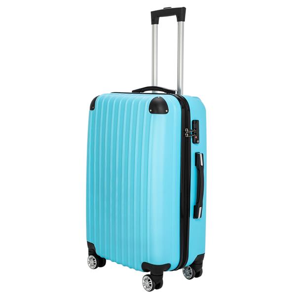 Luggage 3 Piece Set Suitcase Spinner Hardshell Lightweight TSA Lock Blue