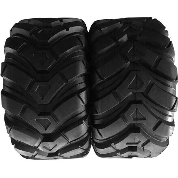 Pair ATV Tires Tubeless Rubber black tires millionparts 25x8-12 Dimensions 635mm