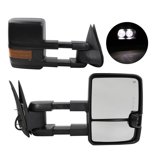 Design Power Heated Turn Signal Towing Mirrors For 03-06 Chevy Silverado Pair
