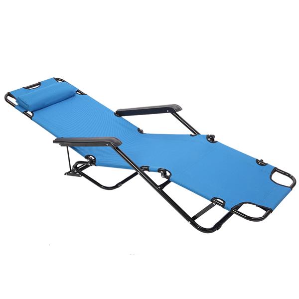 RHC-202 Portable Dual Purposes Extendable Folding Reclining Chair Blue