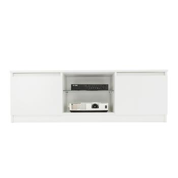 Elegant Household Decoration LED TV Cabinet with Two Drawers White