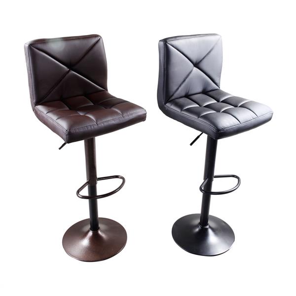 2pcs Adjustable High Type Disk without armrest Crossover Design Bar Stools Coffee 