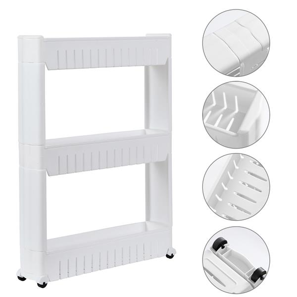 3 Layer Plastic Storage Rack White