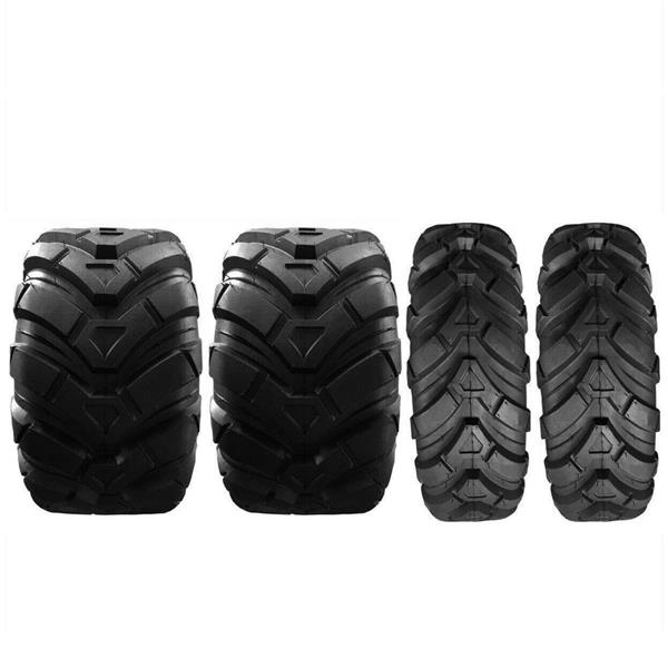 Pair ATV Tires Tubeless Rubber black tires millionparts 25x8-12 Dimensions 635mm