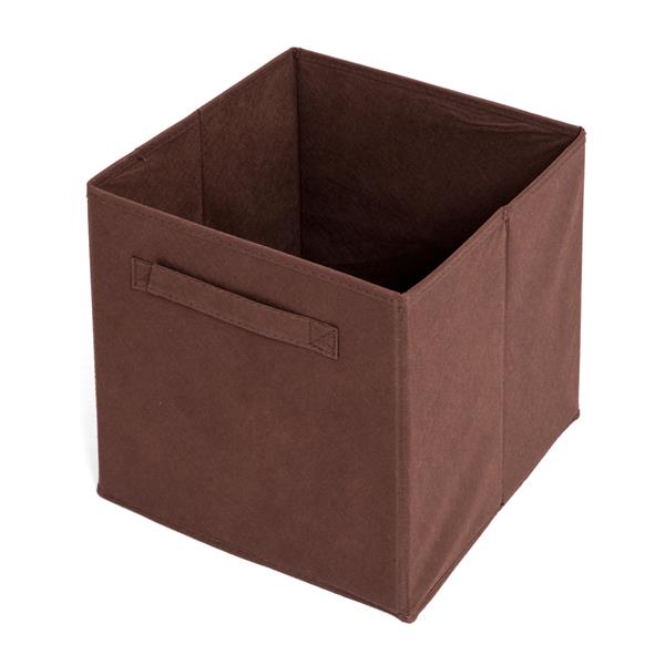 6pcs High Quality Non-woven Fabrics Storage Boxes Brown