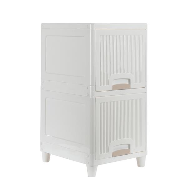 2-Tire Storage Cabinet with 2 Drawers Organizer Unit for Bathroom Bedroom