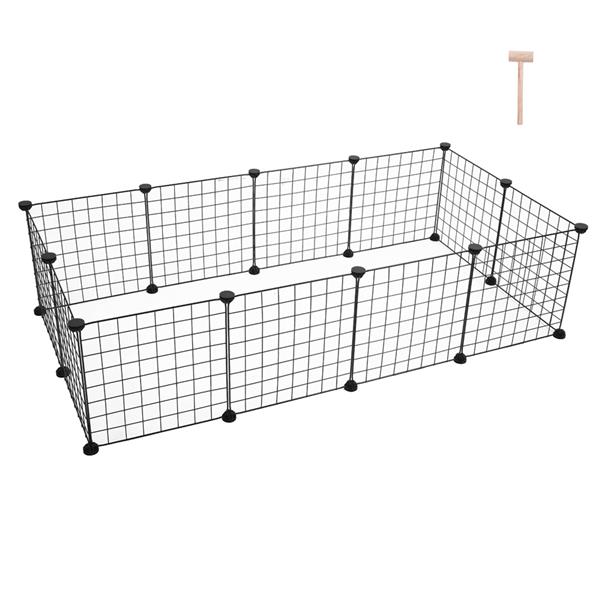 Pet Playpen, Small Animal Cage Indoor Portable Metal Wire Yard Fence for Small Animals, Guinea Pigs, Rabbits Kennel Crate Fence Tent