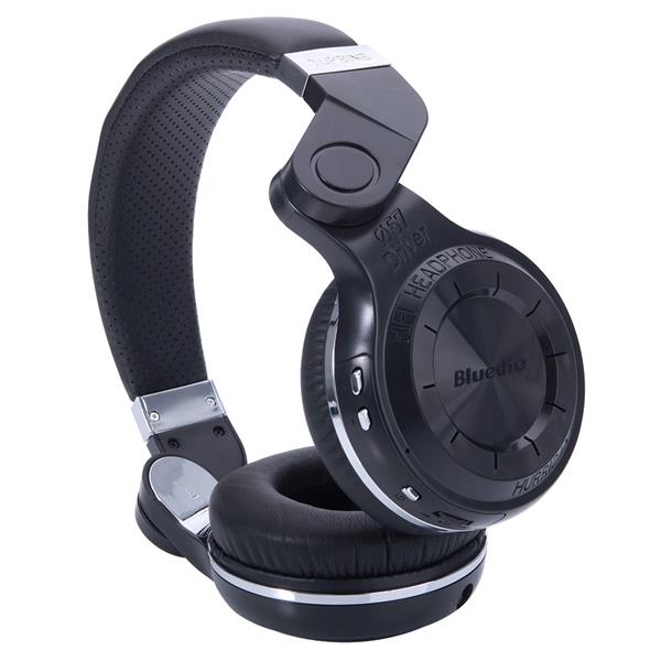 Bluedio T2 Head-mounted Handsfree Wireless Bluetooth Stereo Headphone Black 