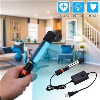 110V Portable 7W Ultraviolet UV Disinfection Lamp Power Cord Length 1.1M US Regulations Black