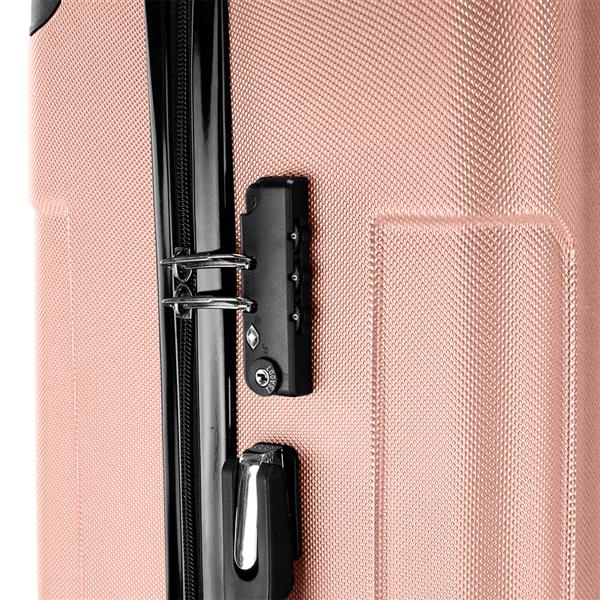 3-in-1 Portable ABS Trolley Case 20" / 24" / 28" Rose Gold 