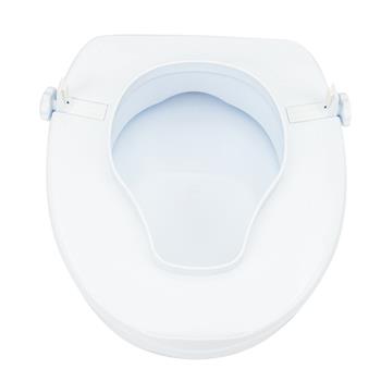 4\\" High Quality Elevated Toilet Seat with Cover White