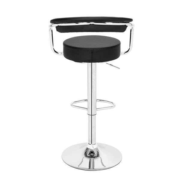 SSJ-105 High-grade Round Back Cushion Bar Stool Black