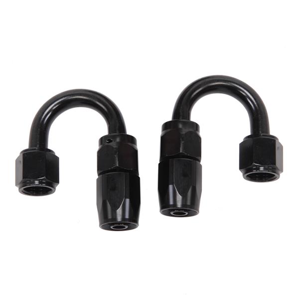 6AN 16 Foot Universal Black Fuel Pipe   10 Black Connectors