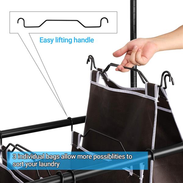 Heavy-Duty Sorting Hamper Commercial Grade Clothes Rack