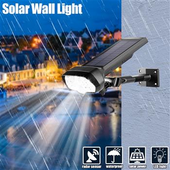 17LED (16 White Light and 1 Red Light) Solar Adjustable PIR (Automatic Human Body Induction) Outdoor Waterproof Wall Lamp / Lighting ZC001300 Actual Power: 6W Lumen: 600LM Solar Panel: 5.5V Polysilico