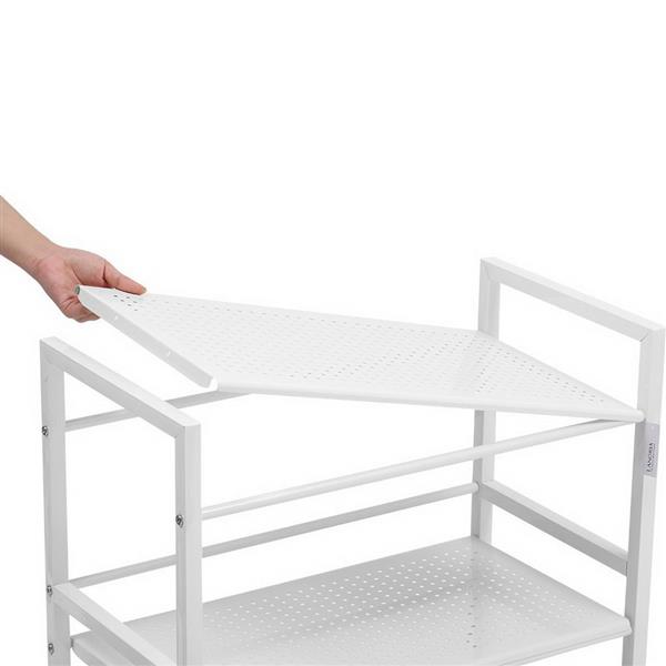 Widen 3 Tiers Multi-functional Storage Cart Ivory White