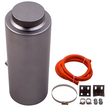 800ml Aluminum Alloy Cylinder Radiator Coolant Catch Tank Overflow Reservoir