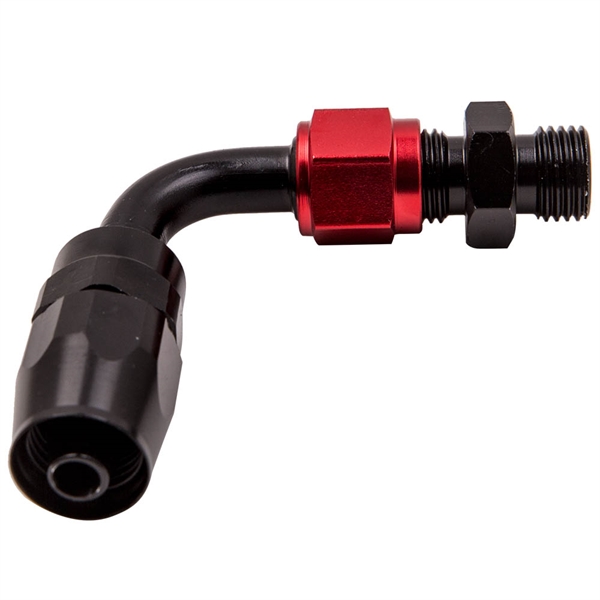 -6AN Fitting Adjustable 0-100psi Gauge Oil Fuel Pressure Regulator Kit Black/Red