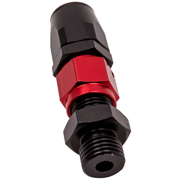 -6AN Fitting Adjustable 0-100psi Gauge Oil Fuel Pressure Regulator Kit Black/Red