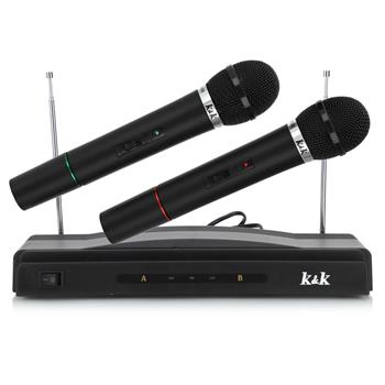 AT-306 Wireless Dual Handheld Microphone KTV Bar Stage Equipment Black