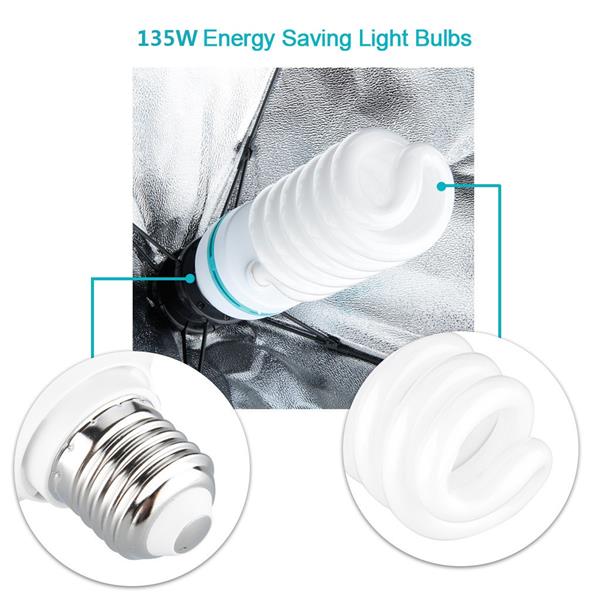 135W Bulb 5070 Single Head Soft Light Box Two Lights Set US Plug(Do Not Sell on Amazon)