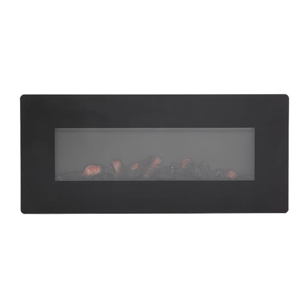 SF310-42AX 42 Inch 1400W Wall Hanging / Fireplace Single Color / Fake Wood / Heating Wire / With Small Remote Control Black