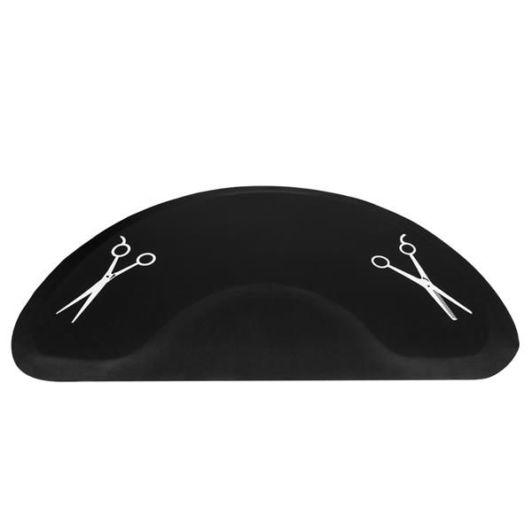2pcs 3′x 5′x 1/2" Beauty Salon Semicircle Anti-fatigue Salon Mat Scissors Pattern Black 