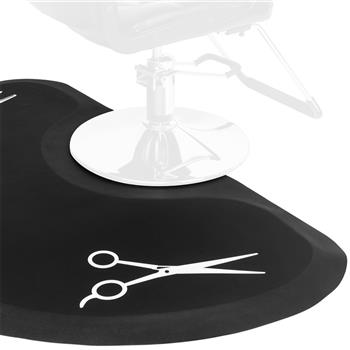 3′x5′x1/2\\" Beauty Salon Semicircle Anti-fatigue Salon Mat Scissors Pattern Black