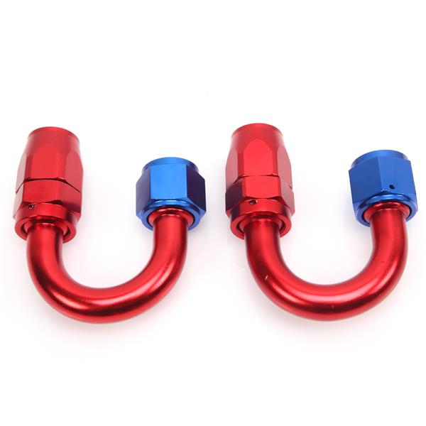 10AN 20-Foot Universal Silver Fuel Pipe   10 Red and Blue Connectors