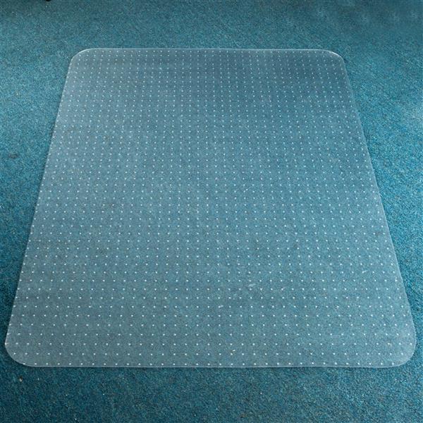 PVC Rectangle Floor Protection Mat Chair Mat with Nail Transparent
