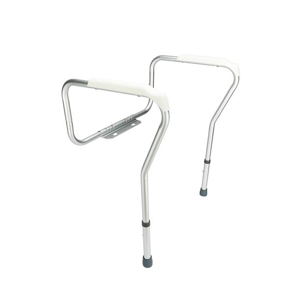 Stand Alone Toilet Safety Grab Rail Silver 