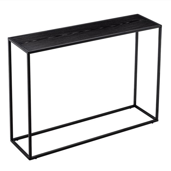 (106 x 28 x 76)cm Wood Grain Entrance Table Black