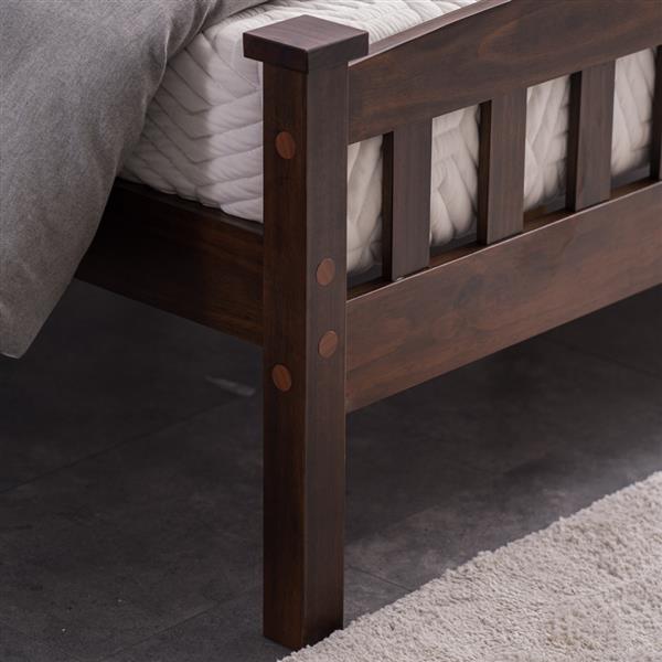 PWB-044 Cap Vertical Strip Bed Walnut Queen