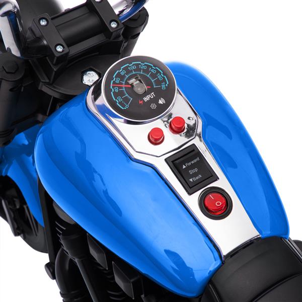Kids Electric Ride On Motorcycle With Training Wheels 6V Blue
