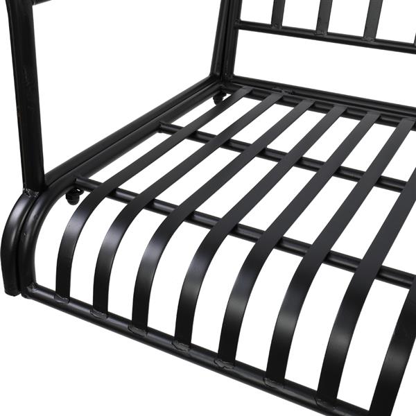 Bent Armrest Double Swing Chair Black（Swing frames not included）