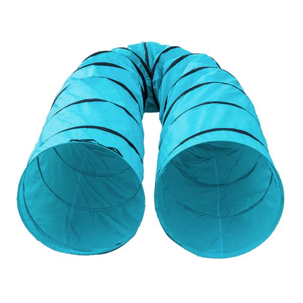 18' Agility Training Tunnel Pet Dog Play Outdoor Obedience Exercise Equipment Blue