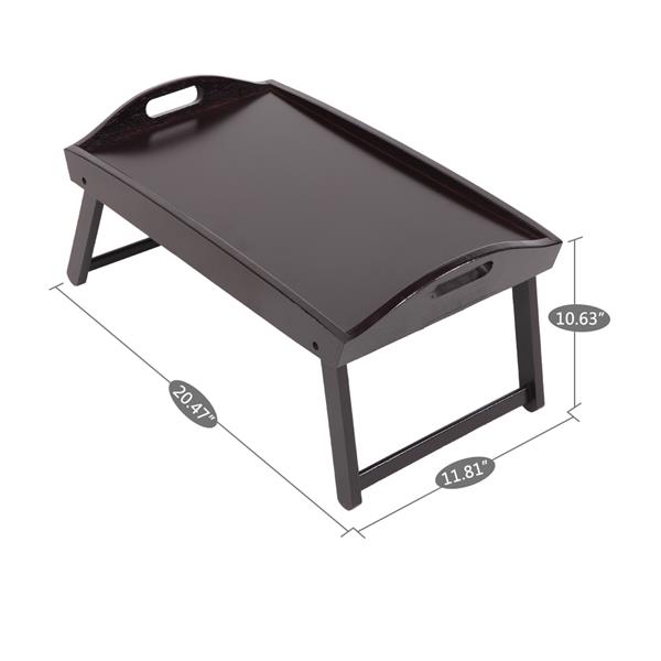 Foldable Curved Breakfast Tray Brown