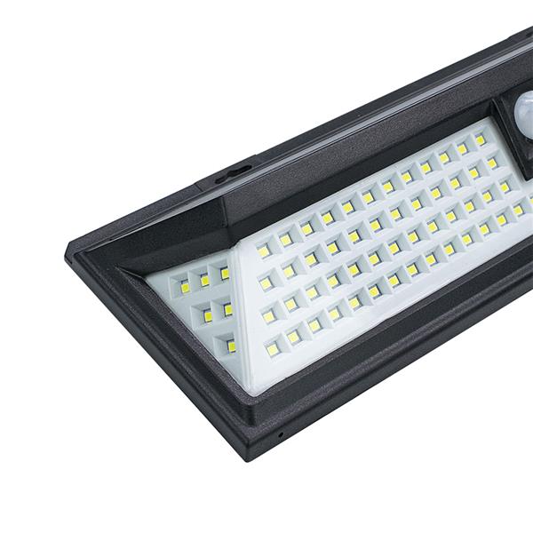 118 LED Solar Wall Light (Human Body Sensor Light Control) Black Shell White Light Customized ZC001283 (minimum 7W) Lumen: 750LM Battery: 3.7V 3000mah 18650