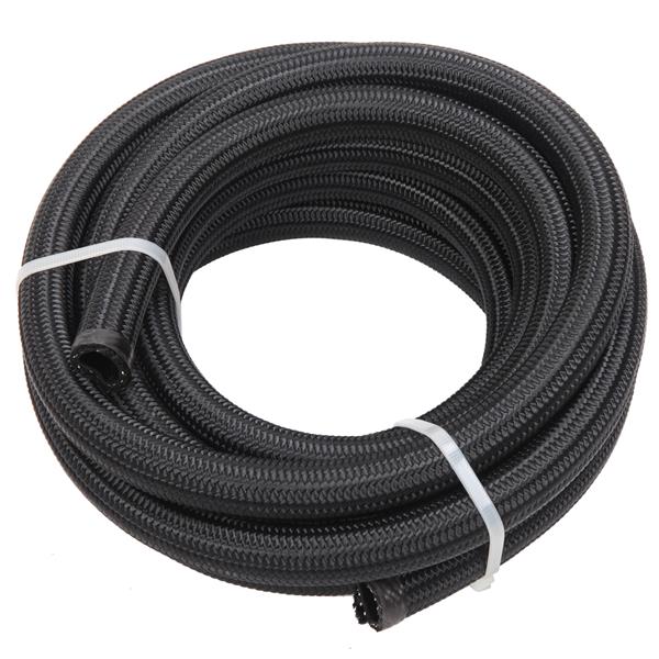 10AN 16-Foot Universal Black Fuel Pipe   10 Black Connectors