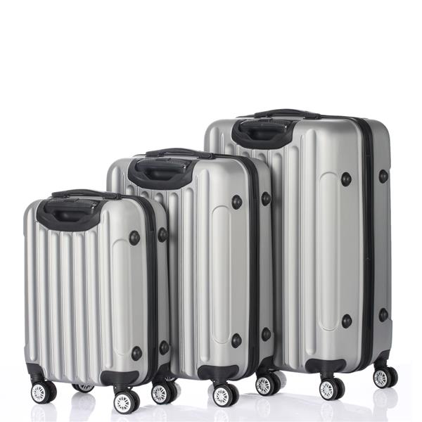 3-in-1 Multifunctional Large Capacity Traveling Storage Suitcase Silver Gray