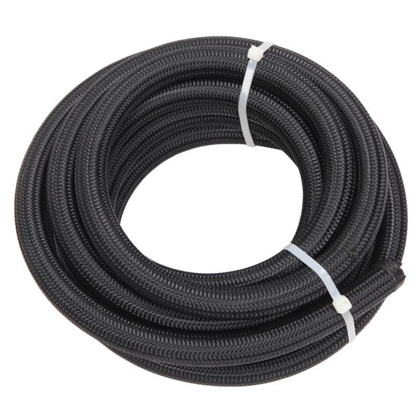 10AN 16-Foot Universal Black Fuel Pipe   10 Black Connectors